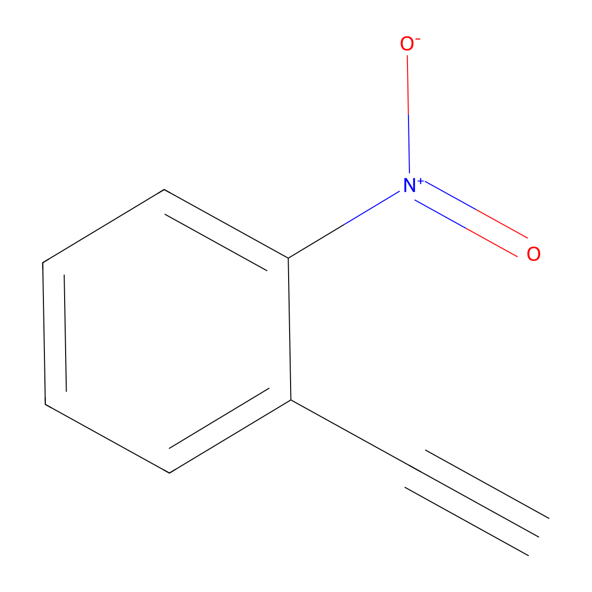1-Ethynyl-2-nitrobenzene molecular structure, CAS 16433-96-8
