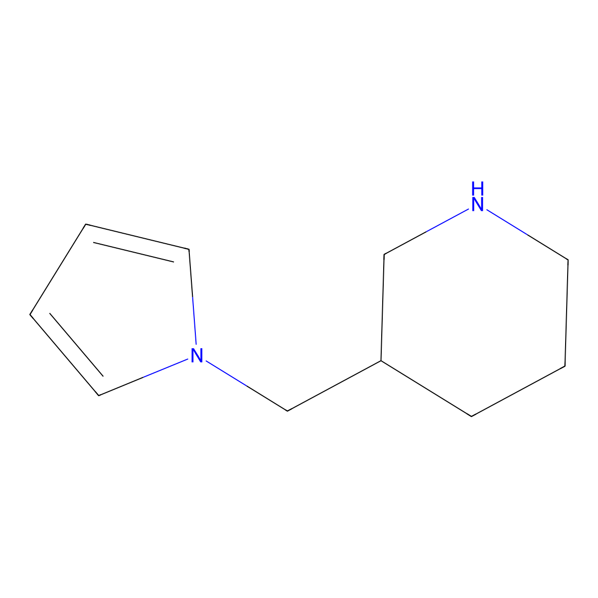 3-[(1-Pyrrolyl)methyl]piperidine molecular structure, CAS 164331-95-7