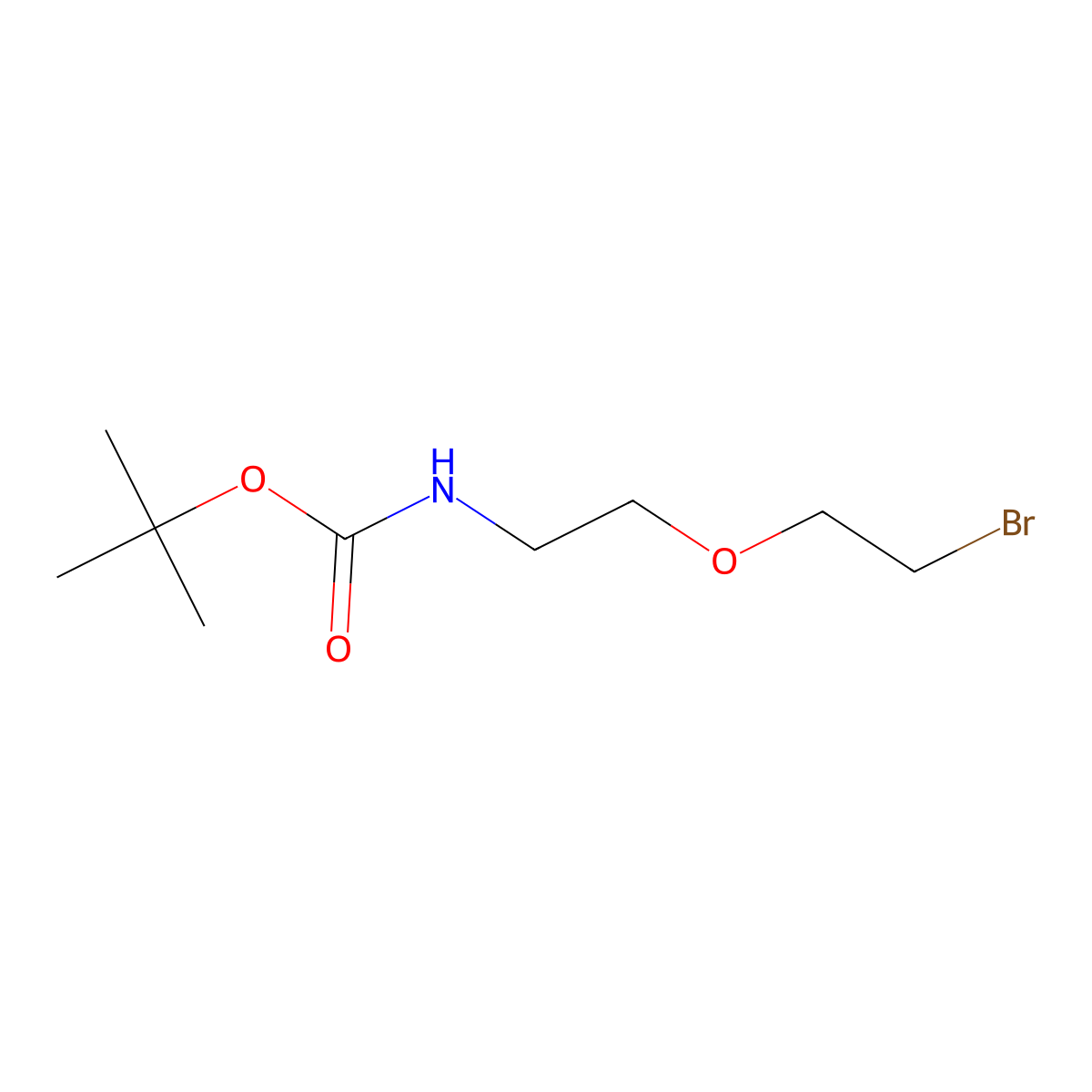 tert-butyl N-[2-(2-bromoethoxy)ethyl]carbamate molecular structure, CAS 164332-88-1