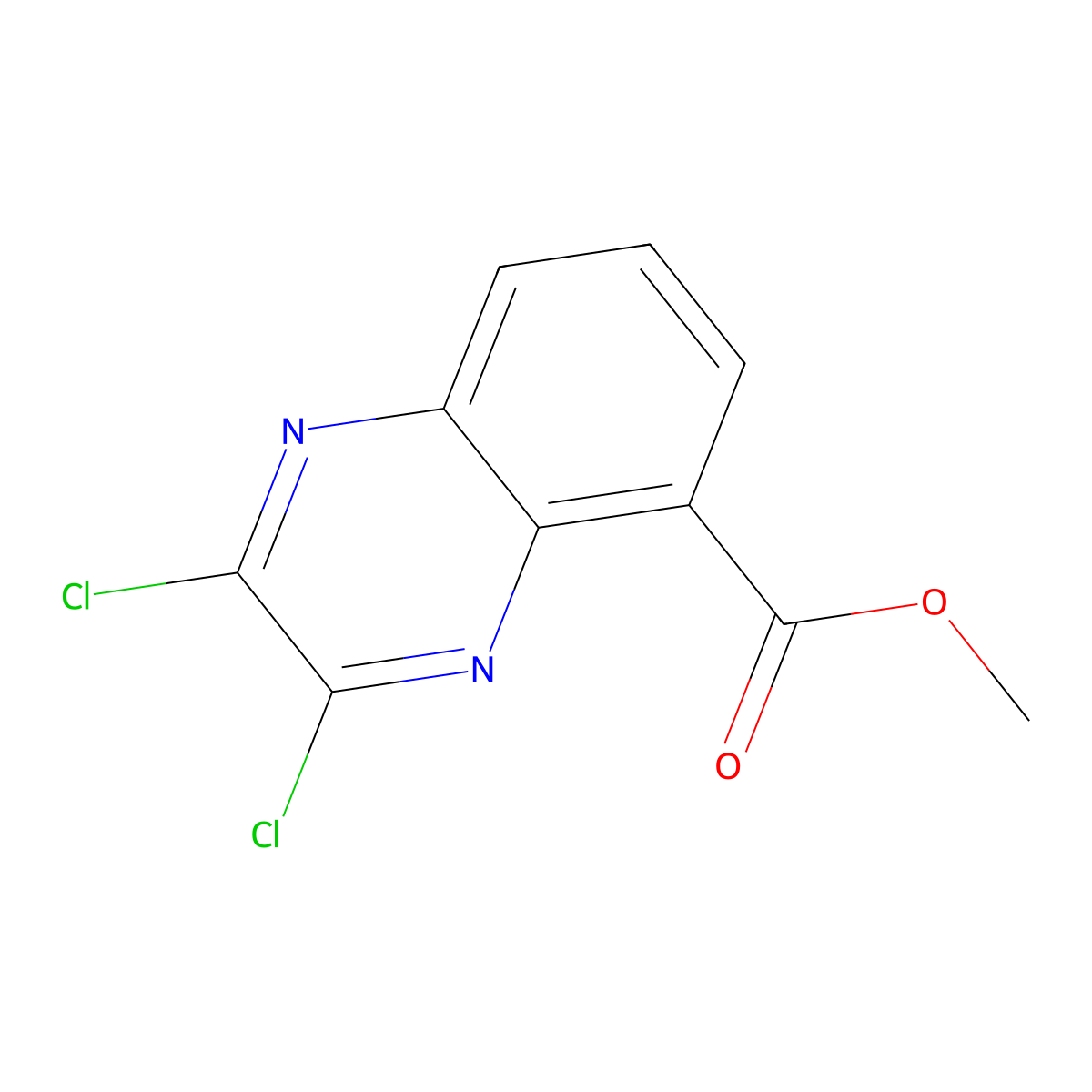 Methyl 2,3-dichloroquinoxaline-5-carboxylate molecular structure, CAS 1643354-85-1