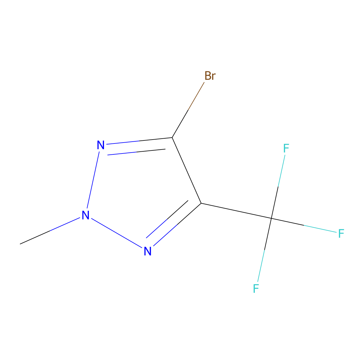 4-bromo-2-methyl-5-(trifluoromethyl)-2H-1,2,3-triazole molecular structure, CAS 1643359-24-3