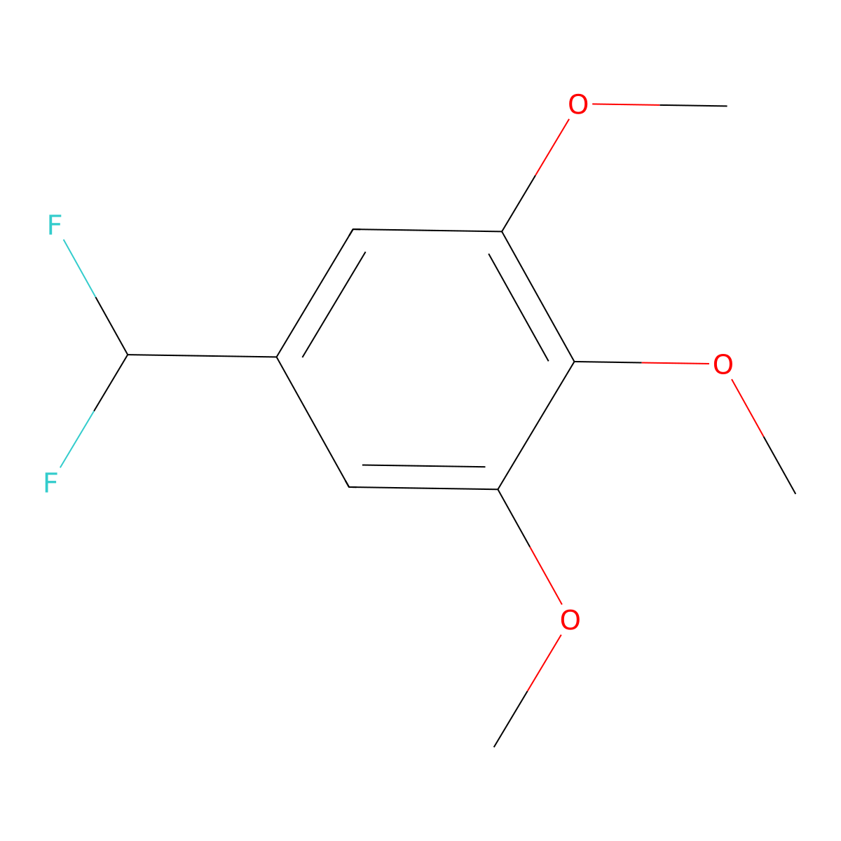5-(Difluoromethyl)-1,2,3-trimethoxybenzene molecular structure, CAS 1643376-87-7