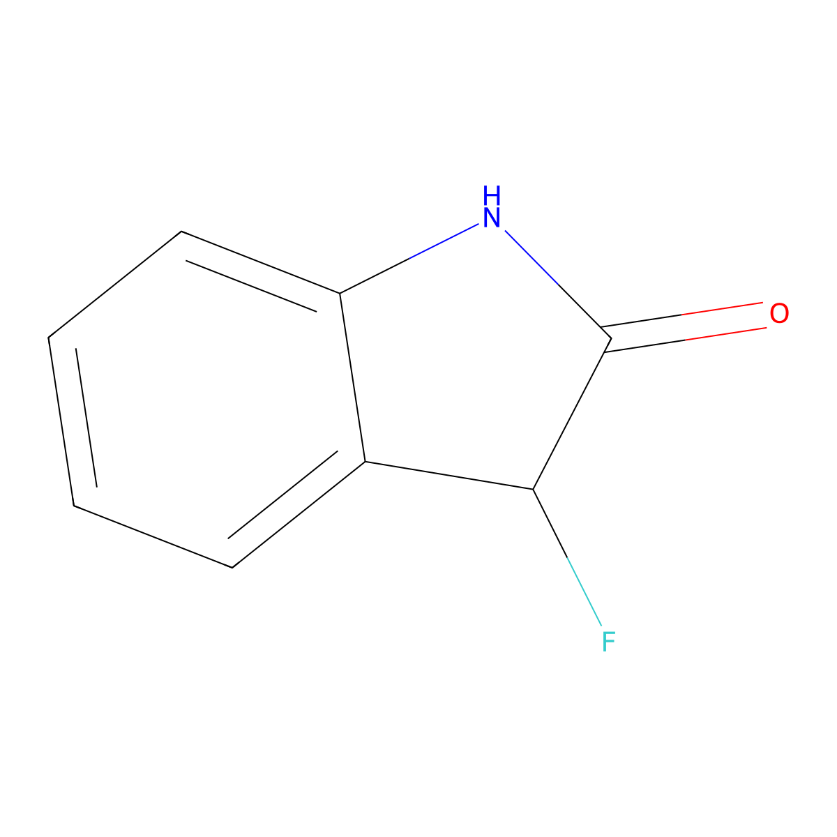 3-Fluorooxindole molecular structure, CAS 1643377-96-1