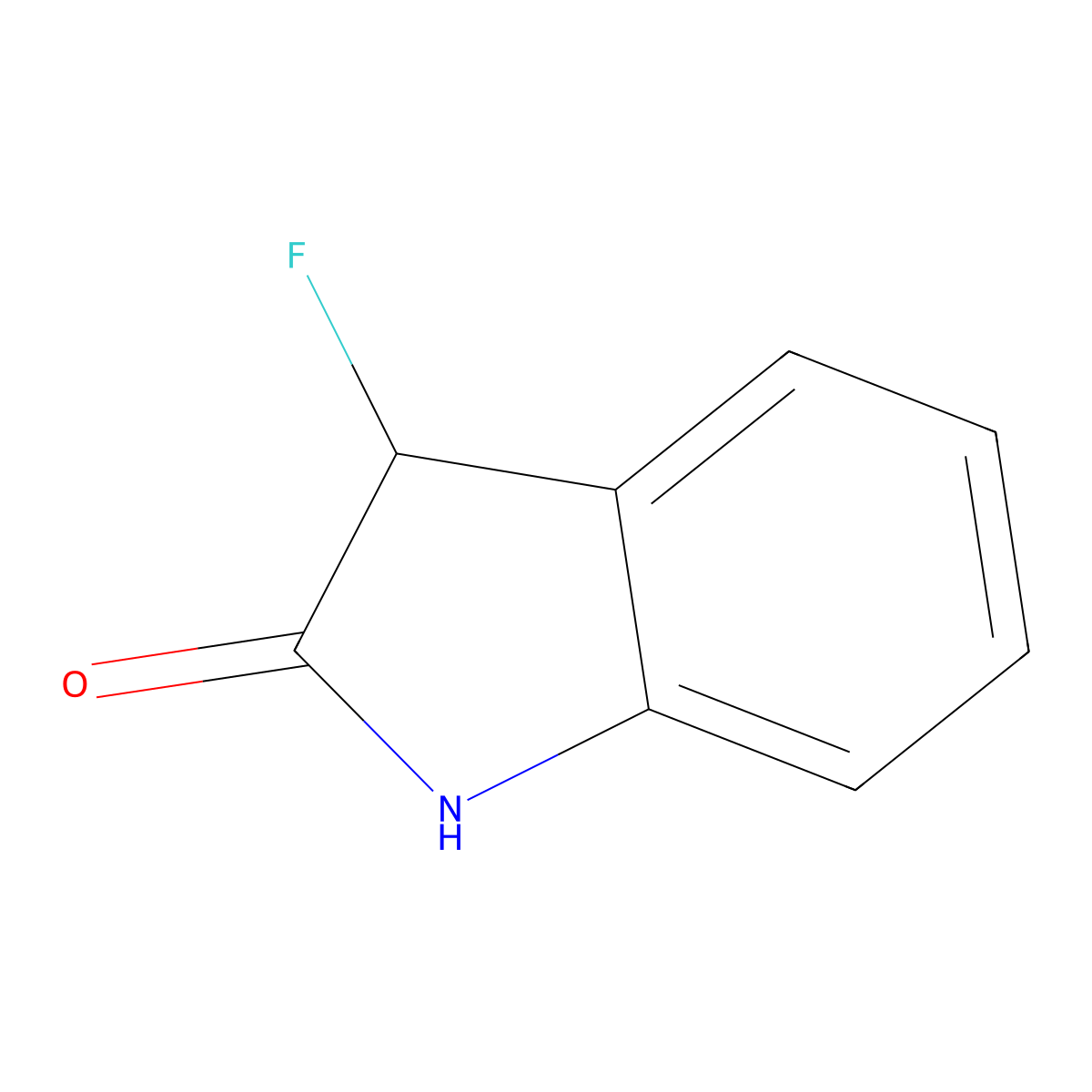 3-Fluorooxindole molecular structure, CAS 1643377-96-1
