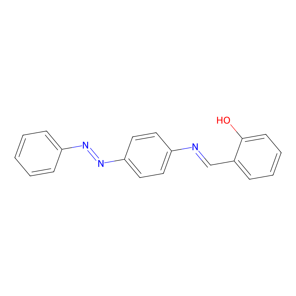 Phenol, 2-[[[4-(phenylazo)phenyl]imino]methyl]- molecular structure, CAS 16434-74-5