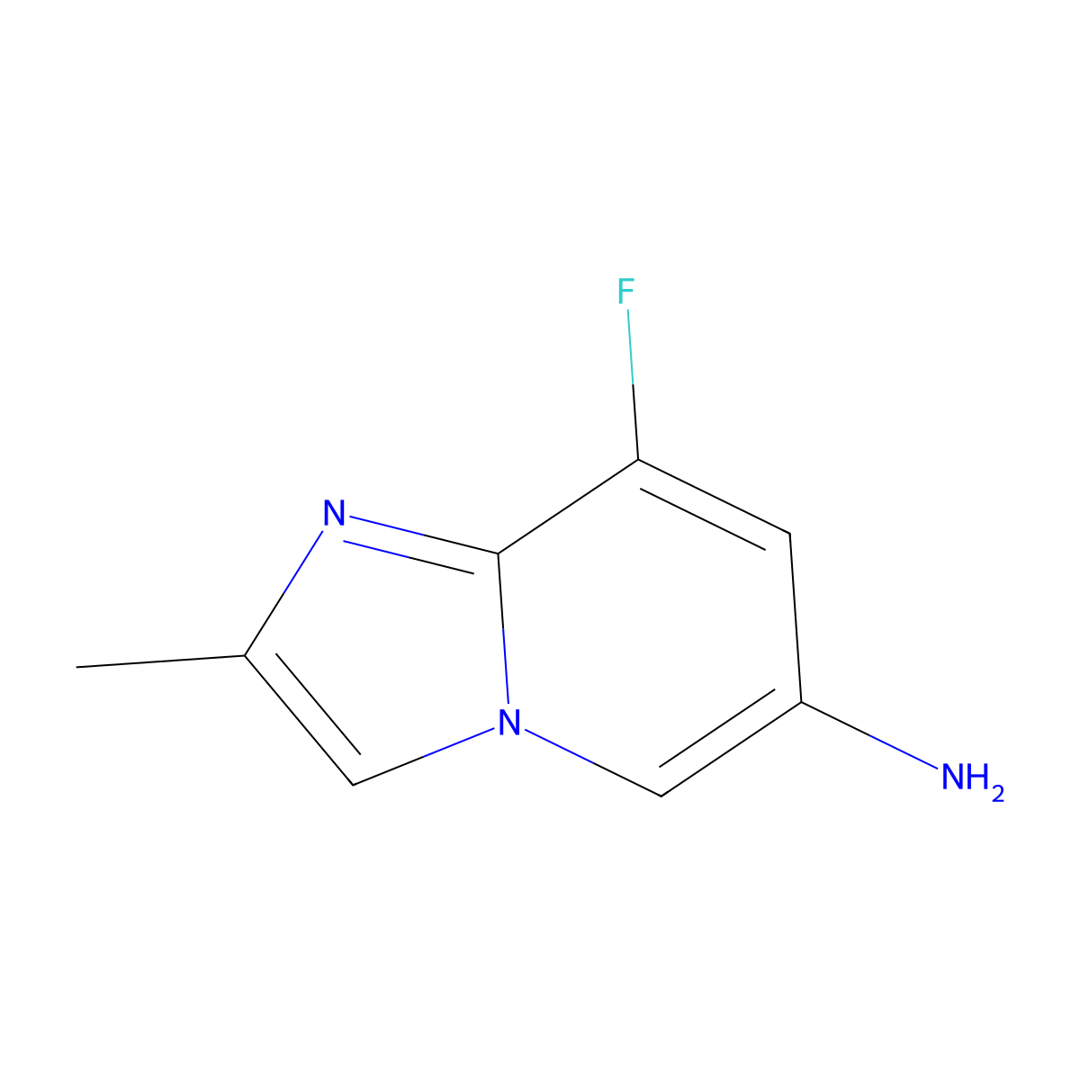 8-Fluoro-2-methylimidazo[1,2-a]pyridin-6-amine molecular structure, CAS 1643412-36-5
