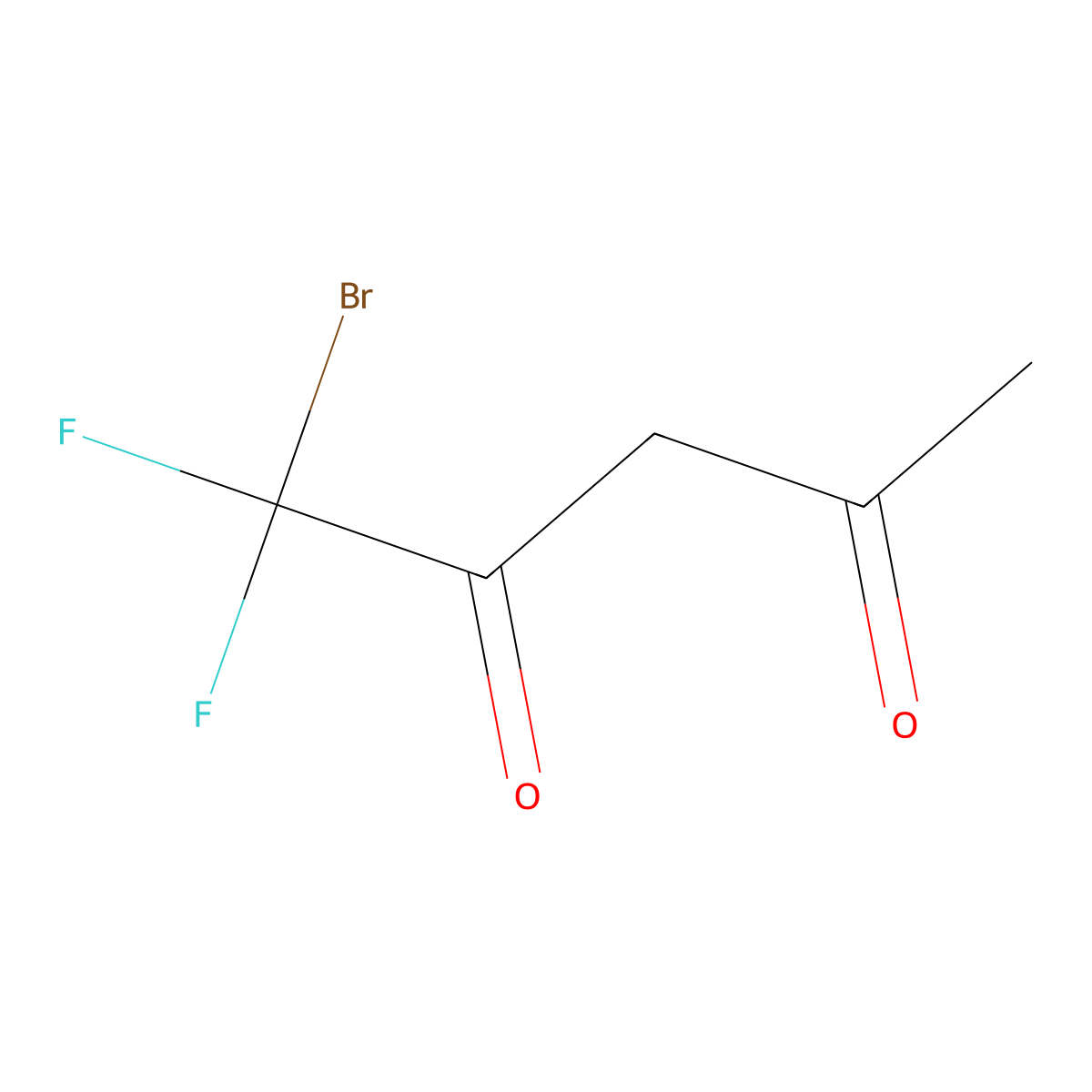 1-Bromo-1,1-difluoro-2,4-pentanedione molecular structure, CAS 164342-73-8