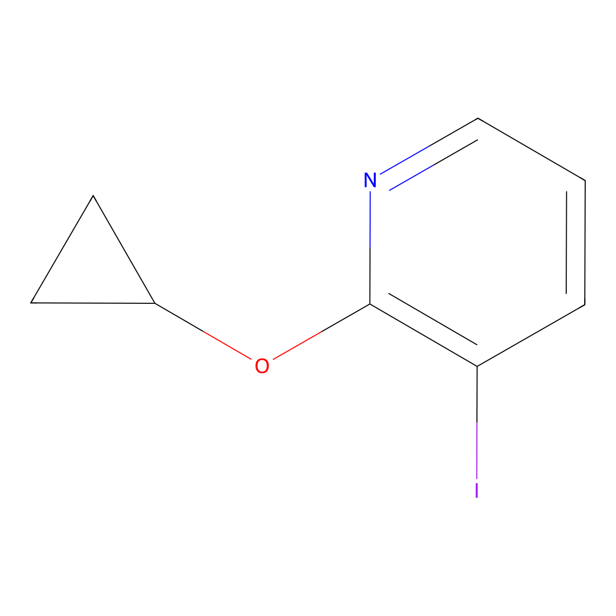 2-Cyclopropoxy-3-iodopyridine molecular structure, CAS 1643457-29-7