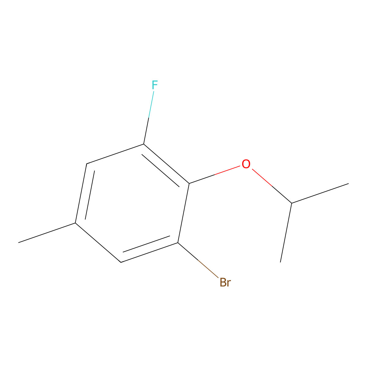 1-Bromo-3-fluoro-2-isopropoxy-5-methylbenzene molecular structure, CAS 1643457-62-8