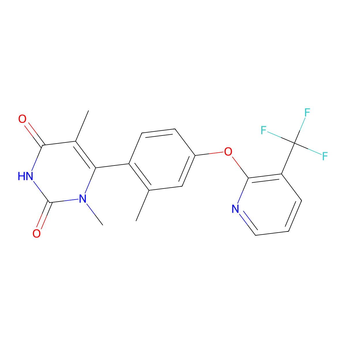 Tavapadon molecular structure, CAS 1643462-64-9