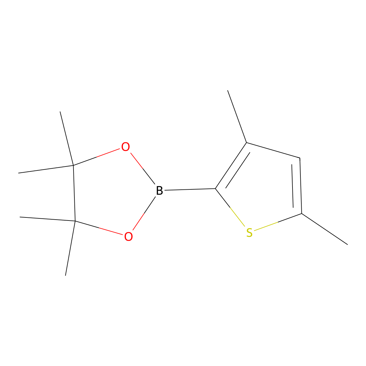 2-(3,5-Dimethylthiophen-2-yl)-4,4,5,5-tetramethyl-1,3,2-dioxaborolane molecular structure, CAS 1643467-82-6