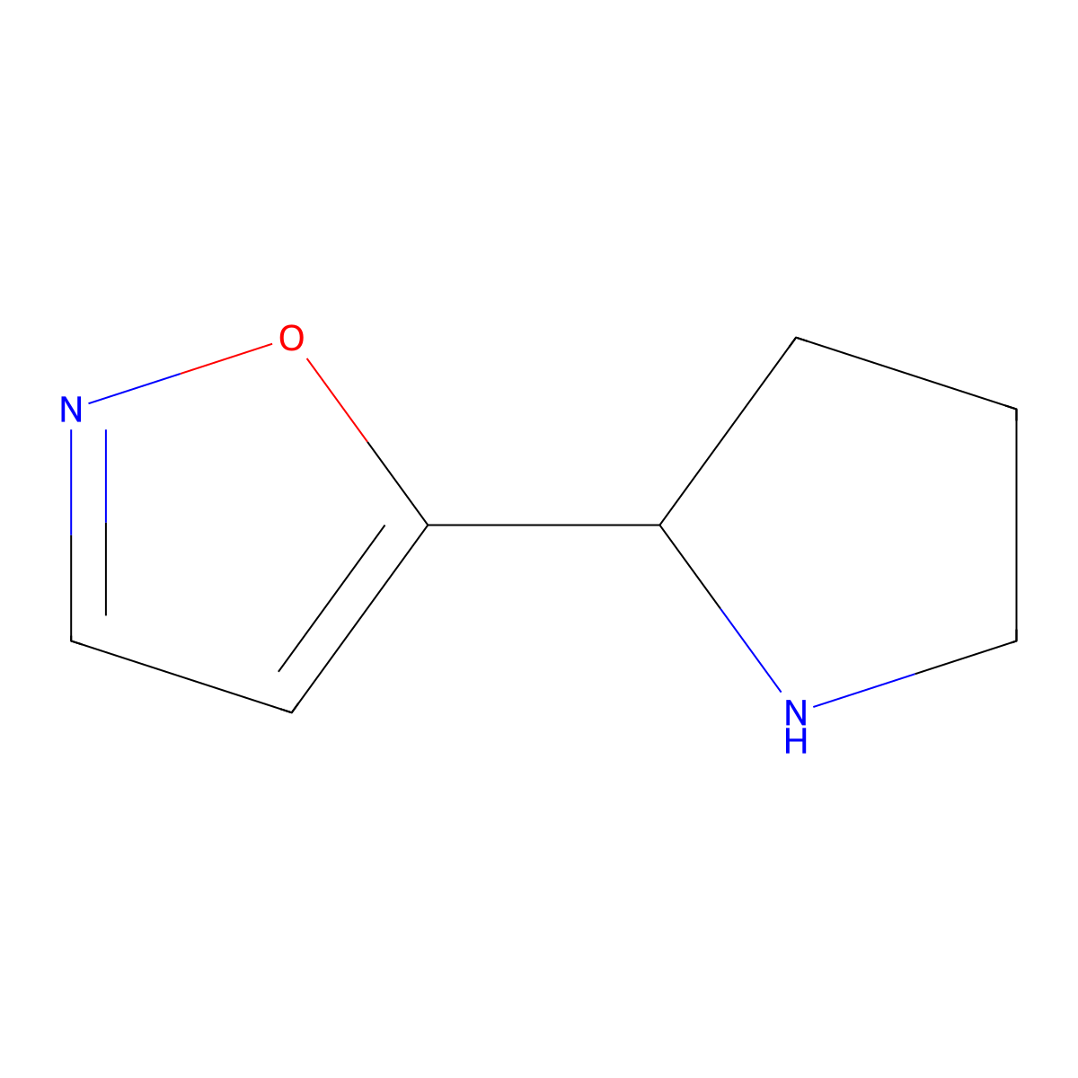 5-(Pyrrolidin-2-yl)isoxazole molecular structure, CAS 164351-64-8