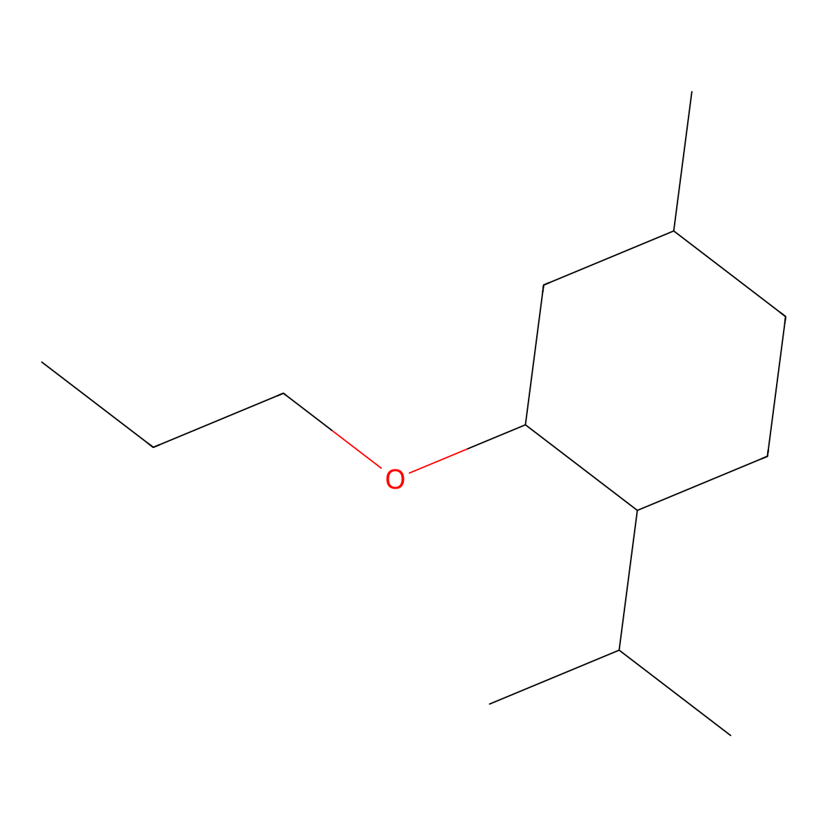 4-Methyl-1-(propan-2-yl)-2-propoxycyclohexane molecular structure, CAS 164351-98-8