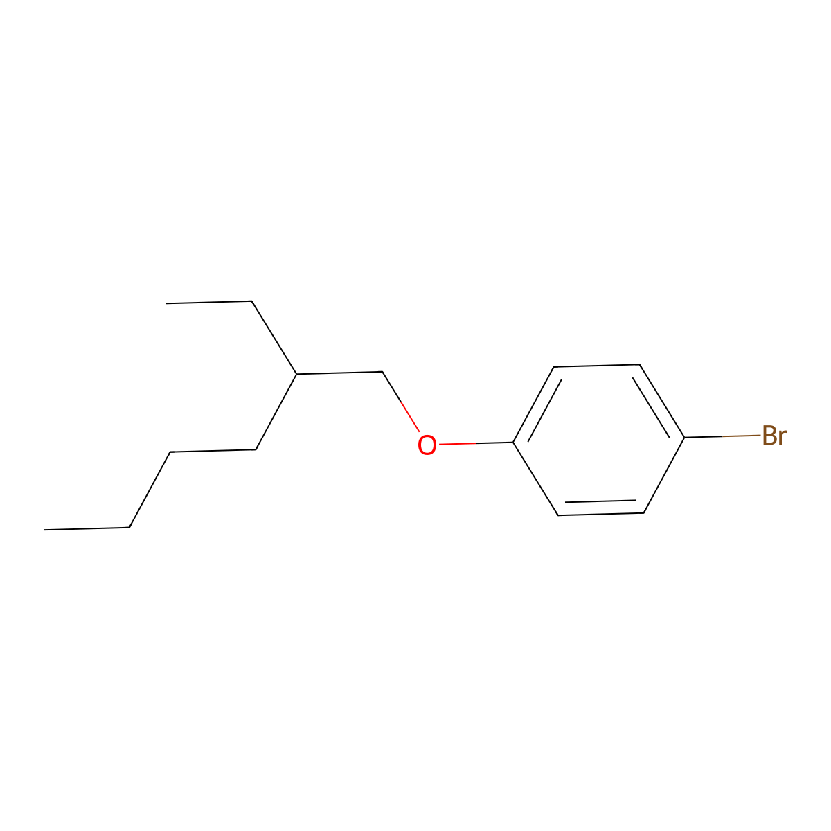 1-Bromo-4-[(2-ethylhexyl)oxy]benzene molecular structure, CAS 164352-24-3