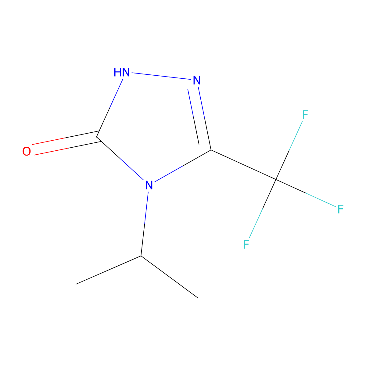 4-(propan-2-yl)-3-(trifluoromethyl)-4,5-dihydro-1H-1,2,4-triazol-5-one molecular structure, CAS 164352-29-8