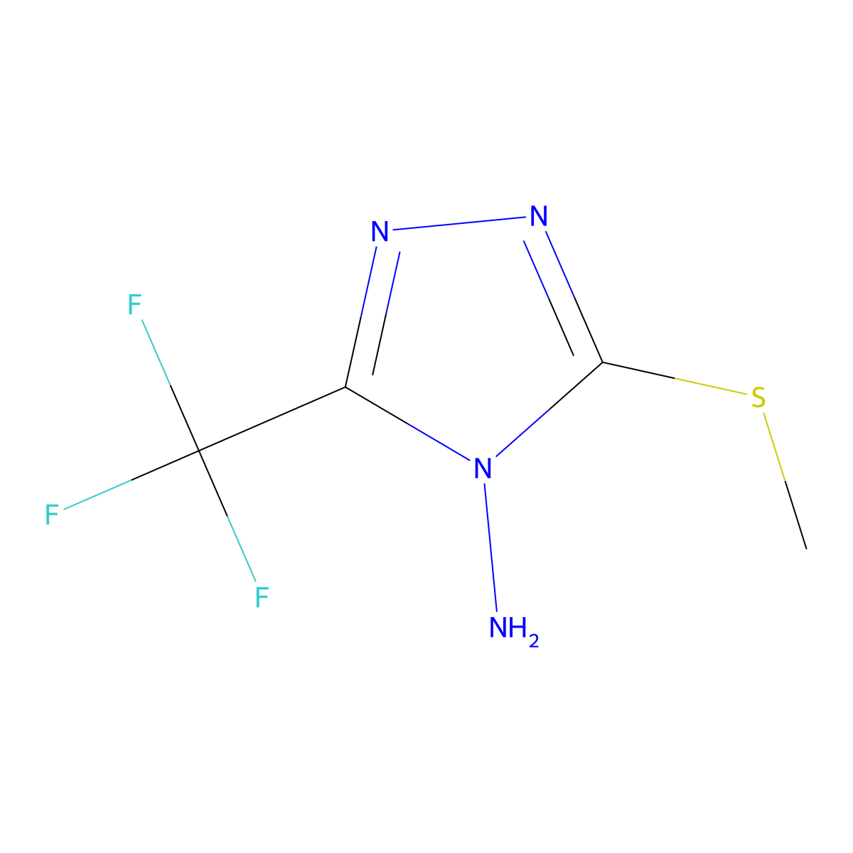 3-(Methylthio)-5-(trifluoromethyl)-4h-1,2,4-triazol-4-amine molecular structure, CAS 164352-65-2
