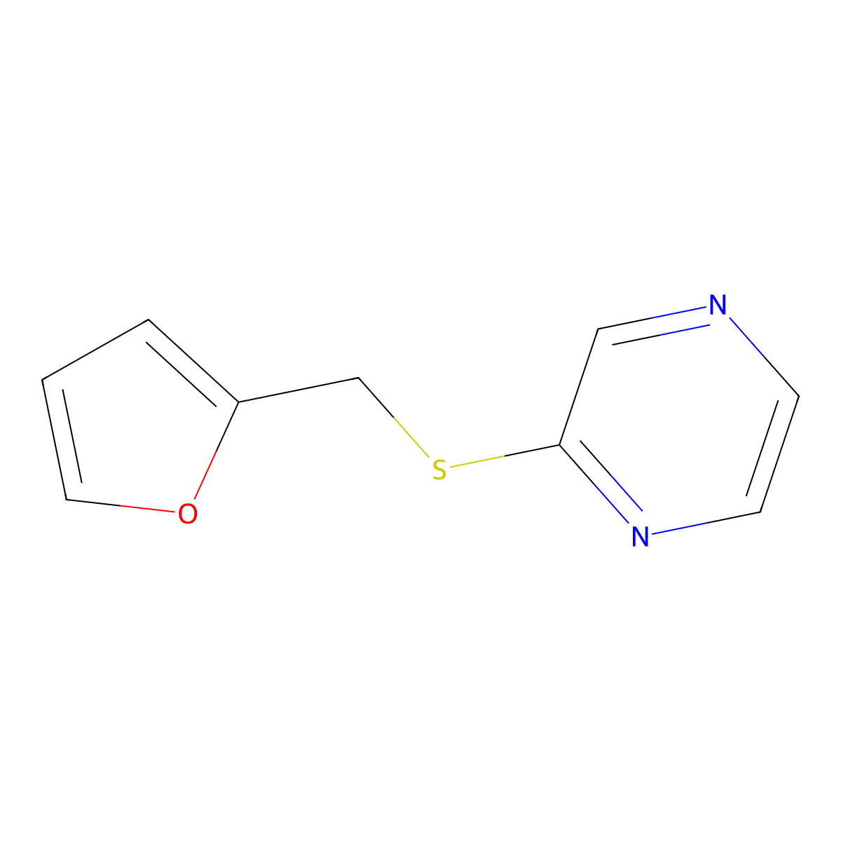 2-Furfuryl thiopyrazine molecular structure, CAS 164352-93-6