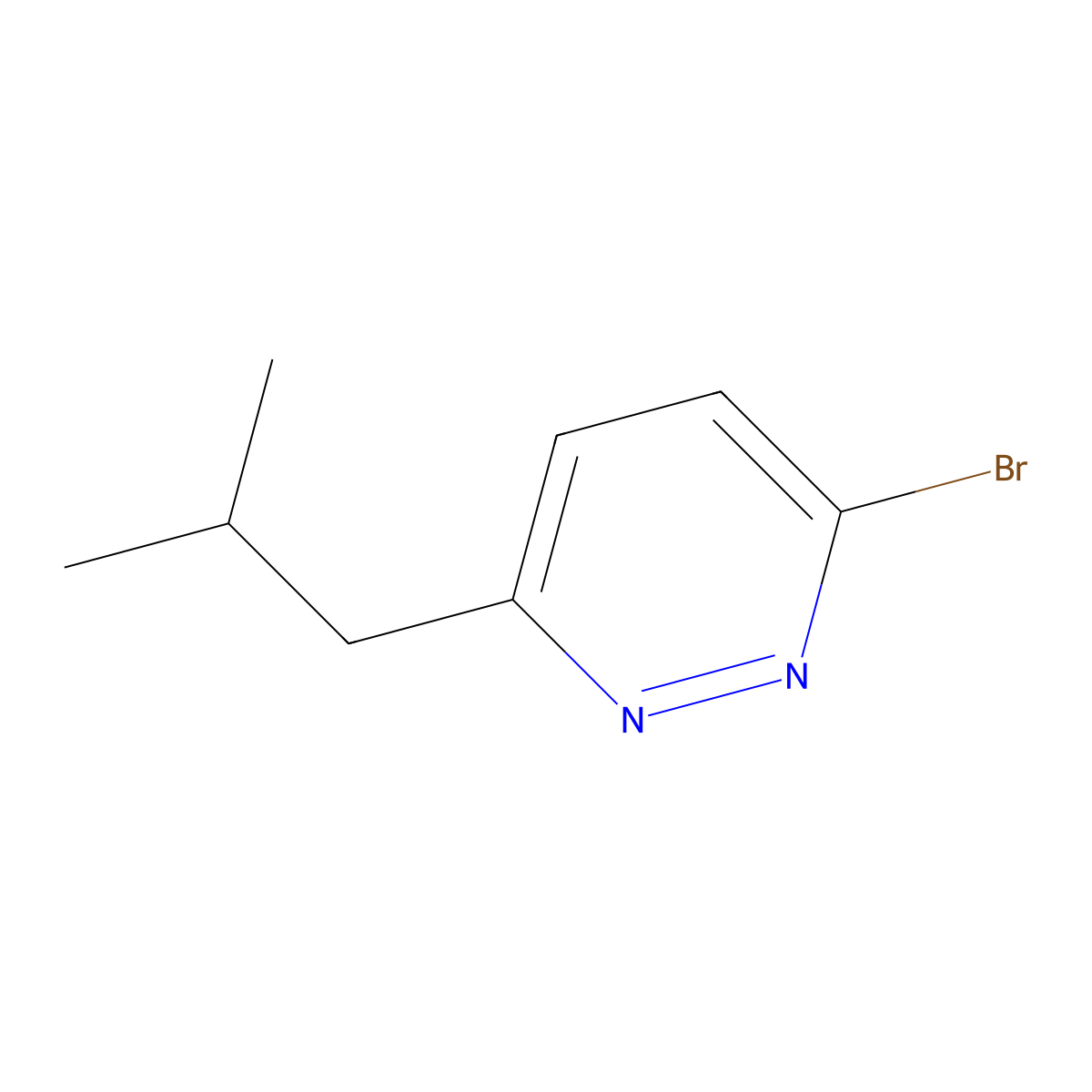 3-Bromo-6-(iso-butyl)pyridazine molecular structure, CAS 1643537-38-5