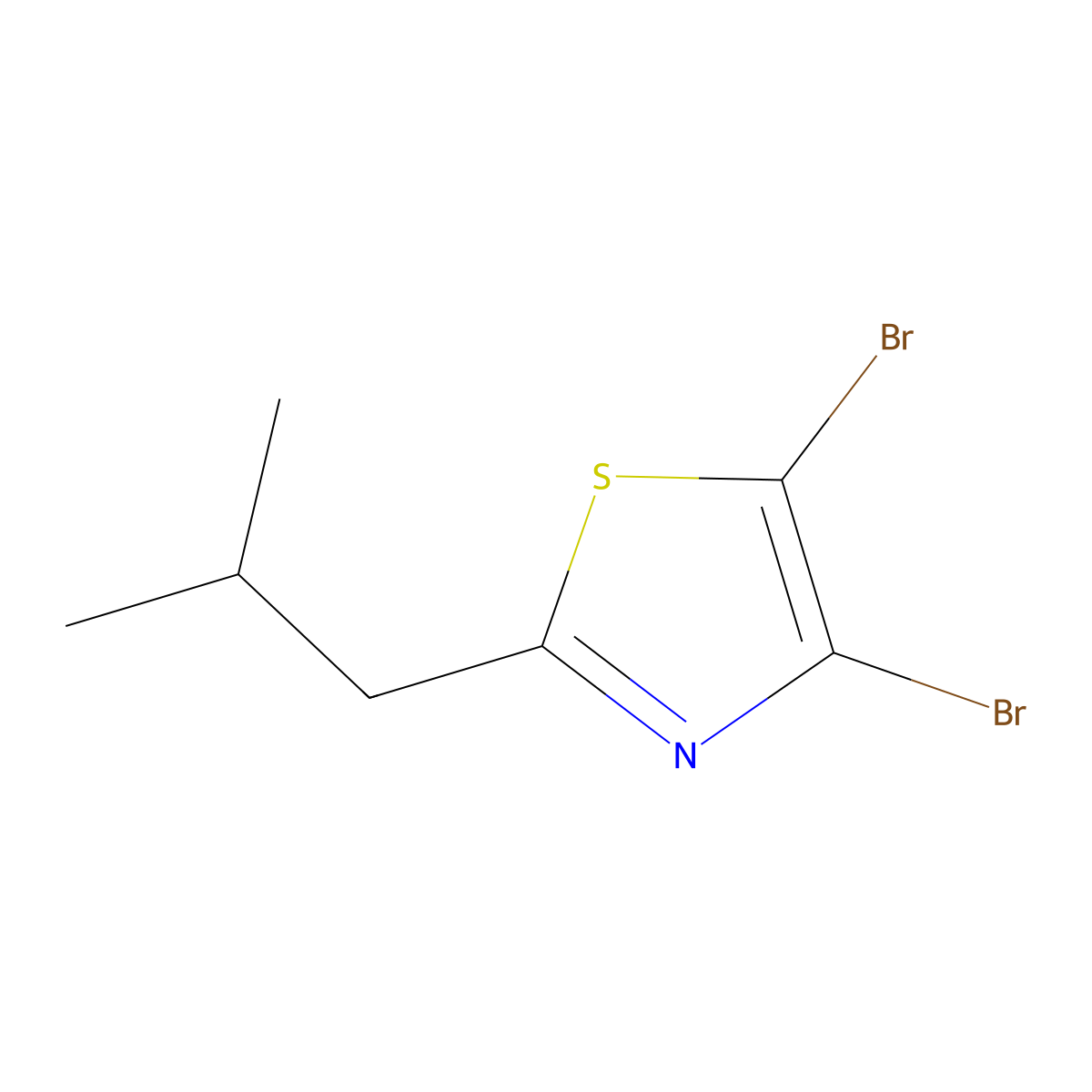 4,5-Dibromo-2-(iso-butyl)thiazole molecular structure, CAS 1643538-27-5