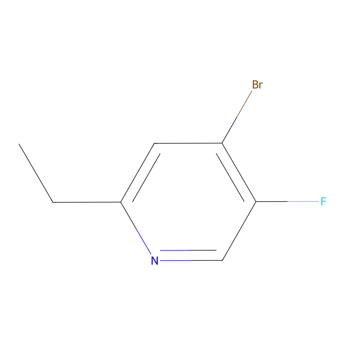 4-Bromo-2-ethyl-5-fluoropyridine molecular structure, CAS 1643538-93-5