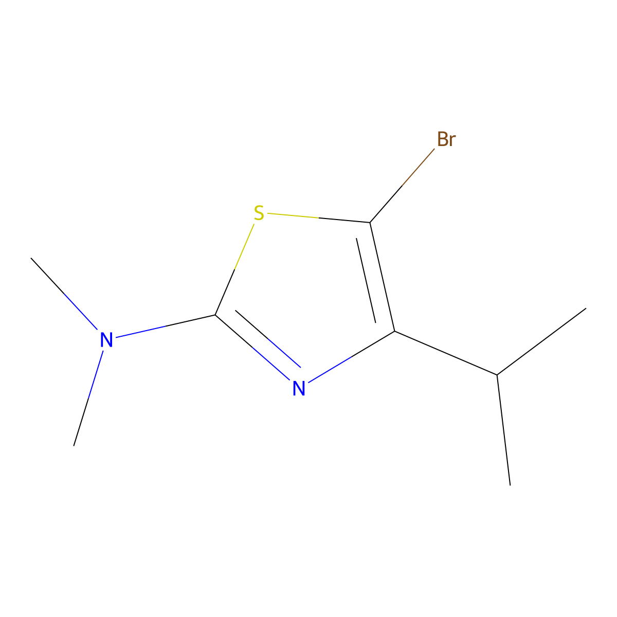 5-Bromo-4-(iso-propyl)-2-(dimethylamino)thiazole molecular structure, CAS 1643539-06-3