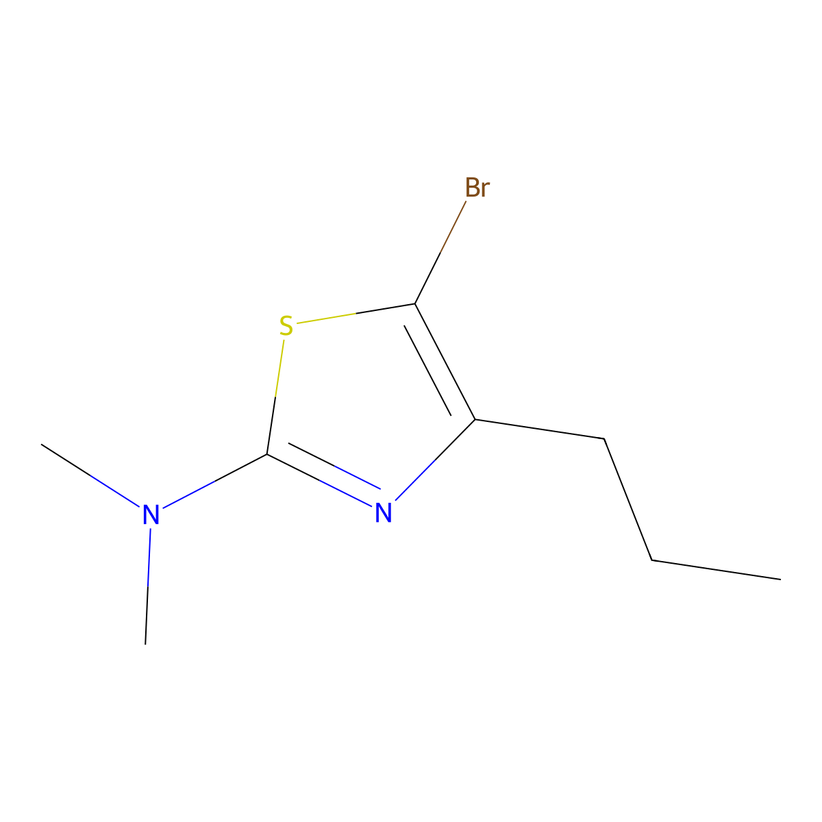 5-Bromo-4-(n-propyl)-2-(dimethylamino)thiazole molecular structure, CAS 1643539-21-2