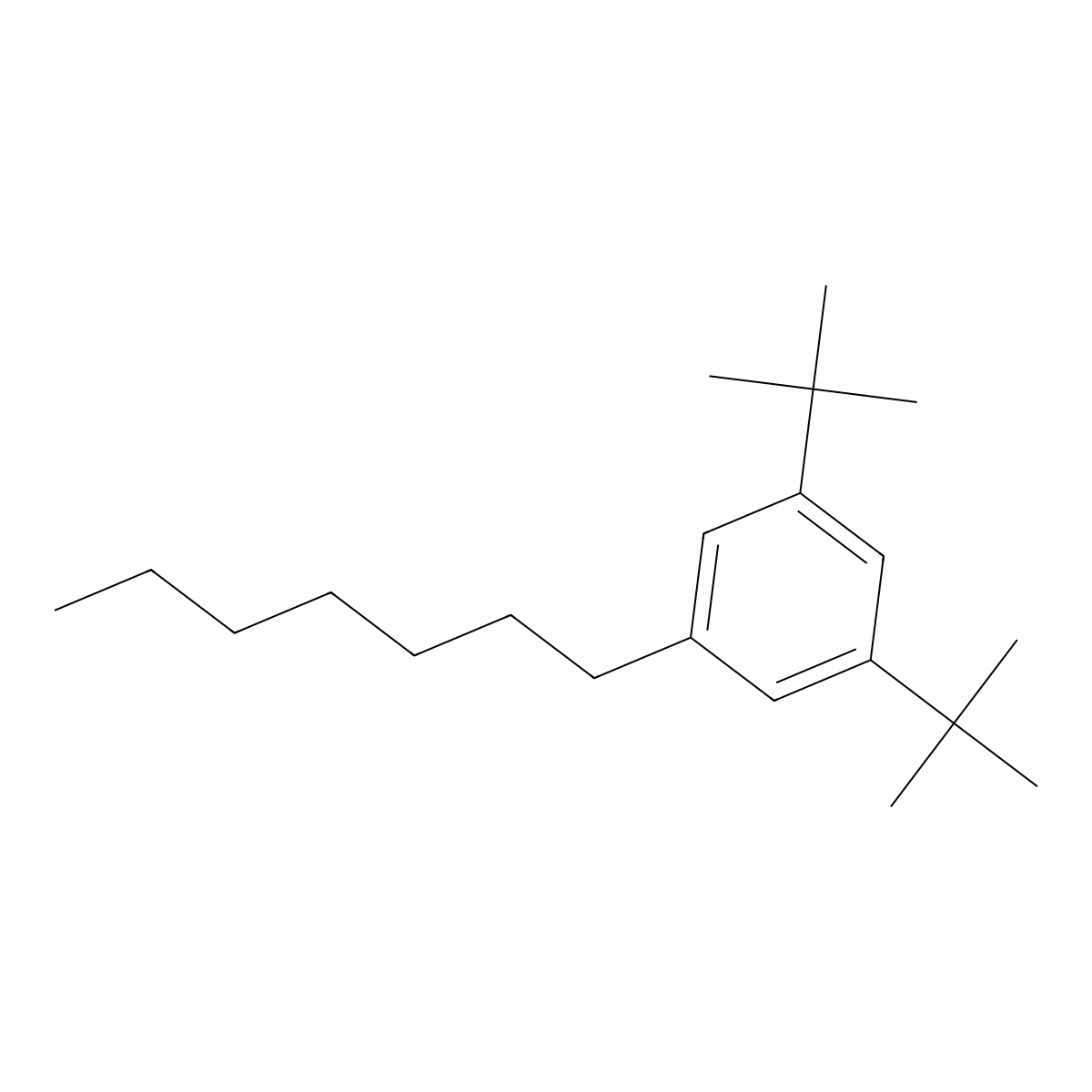 1,3-Di-tert-butyl-5-heptylbenzene molecular structure, CAS 1643540-34-4