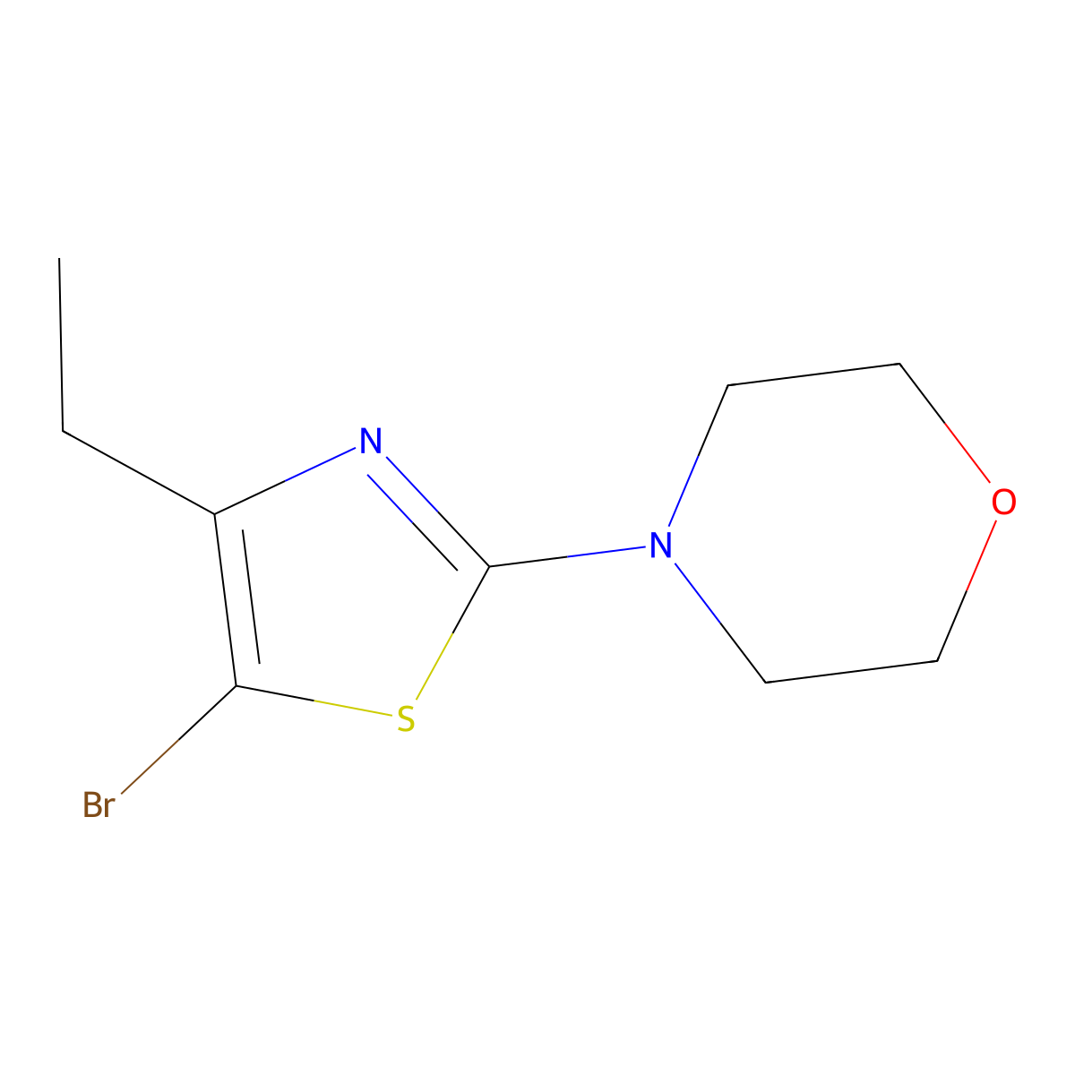 5-Bromo-4-ethyl-2-(morpholino)thiazole molecular structure, CAS 1643541-97-2