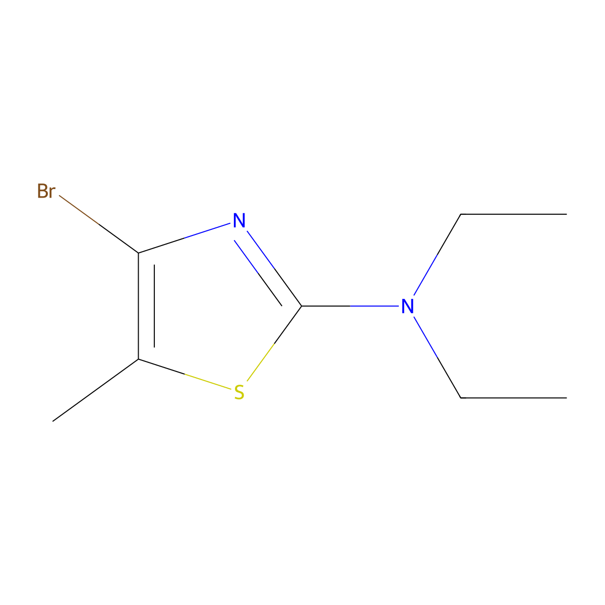 4-Bromo-5-methyl-2-(diethylamino)thiazole molecular structure, CAS 1643542-22-6