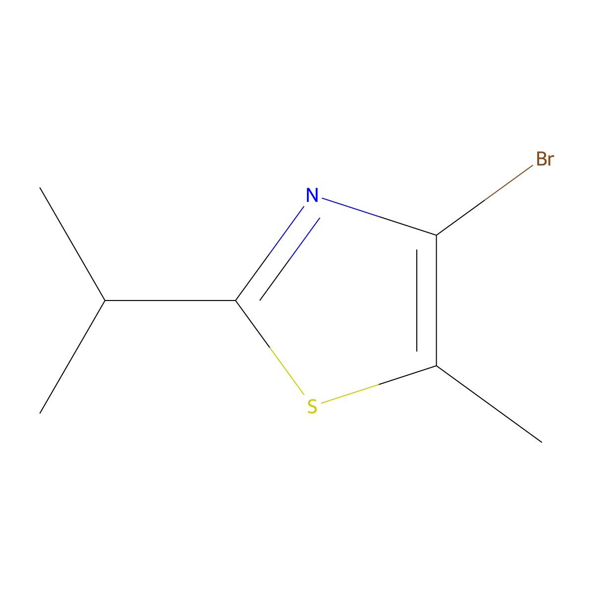 4-Bromo-5-methyl-2-(iso-propyl)thiazole molecular structure, CAS 1643543-07-0