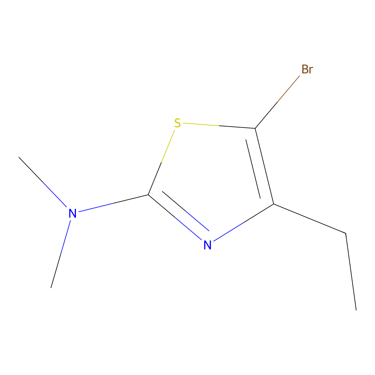 5-Bromo-4-ethyl-2-(dimethylamino)thiazole molecular structure, CAS 1643543-14-9