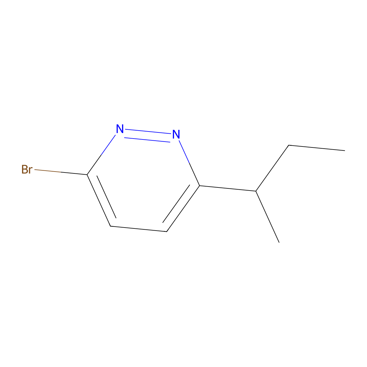 3-Bromo-6-(sec-butyl)pyridazine molecular structure, CAS 1643543-19-4