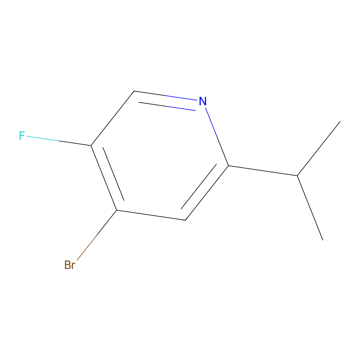 4-Bromo-2-(iso-propyl)-5-fluoropyridine molecular structure, CAS 1643543-74-1