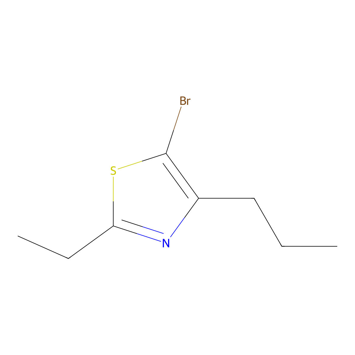 5-Bromo-4-(n-propyl)-2-ethylthiazole molecular structure, CAS 1643562-62-2