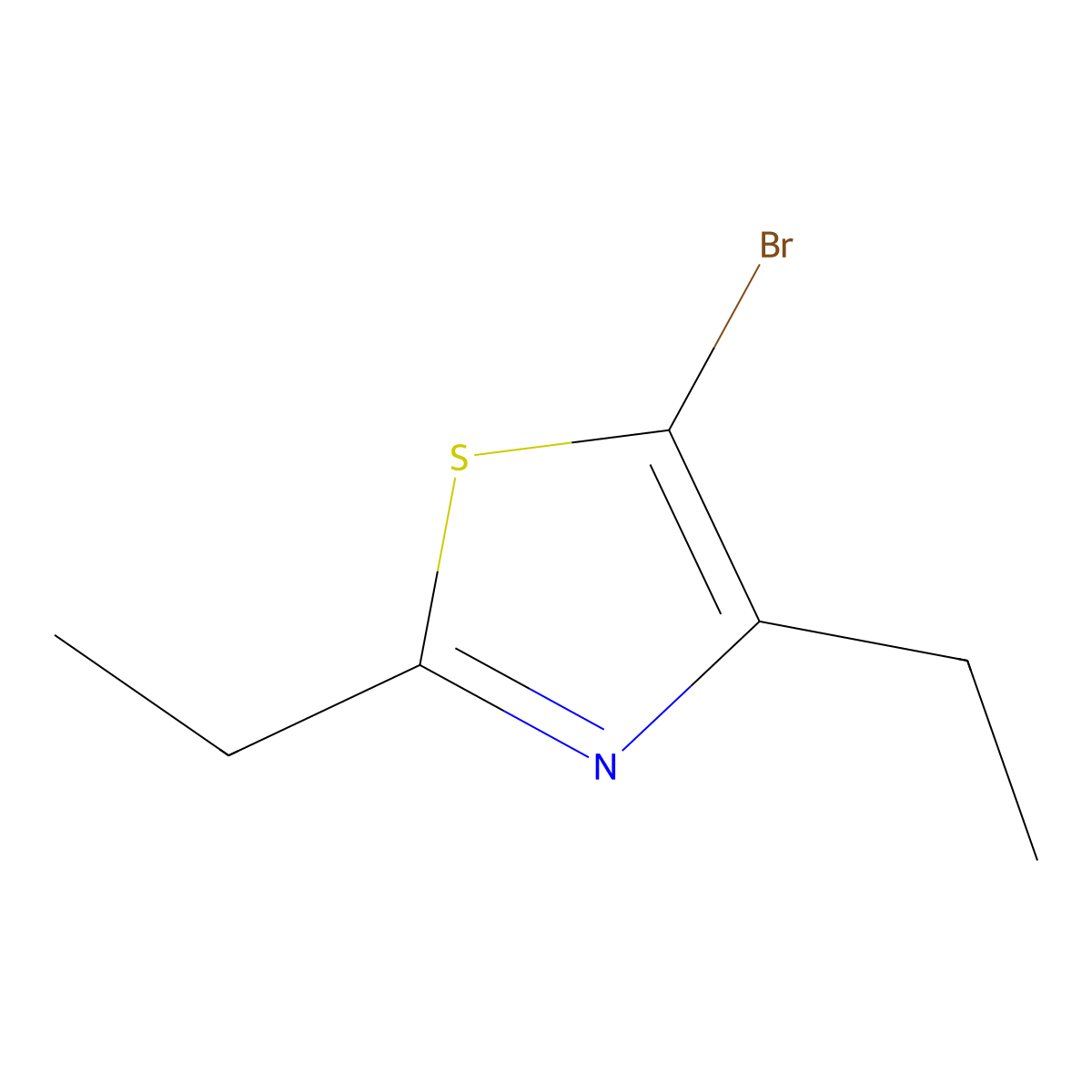 5-Bromo-2,4-diethylthiazole molecular structure, CAS 1643562-92-8