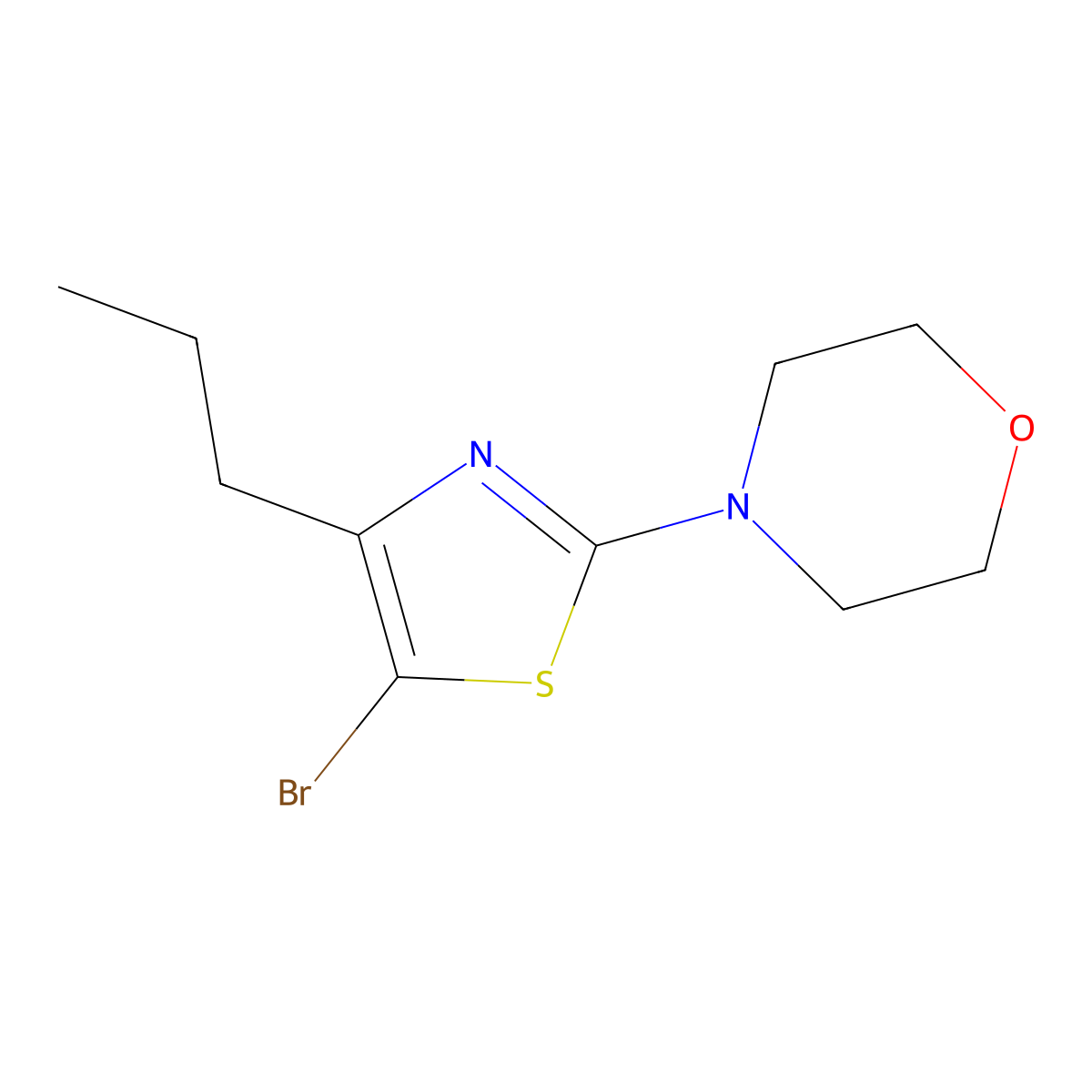 5-Bromo-4-(n-propyl)-2-(morpholino)thiazole molecular structure, CAS 1643562-97-3