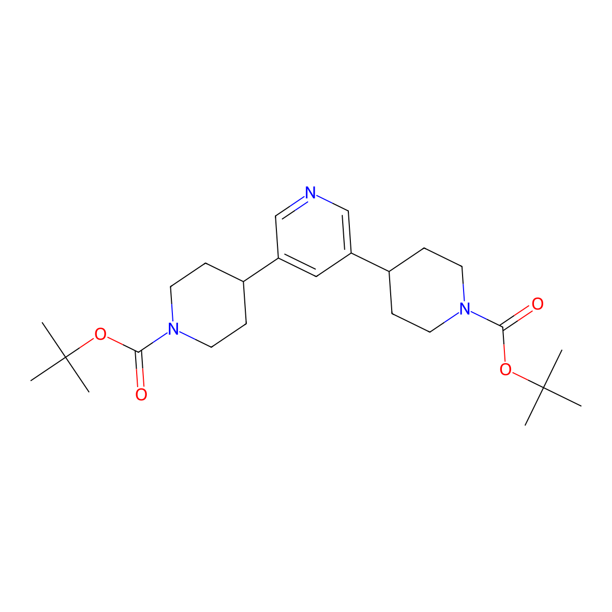 3,5-DI(N-Boc-piperidin-4-YL)pyridine molecular structure, CAS 1643563-05-6