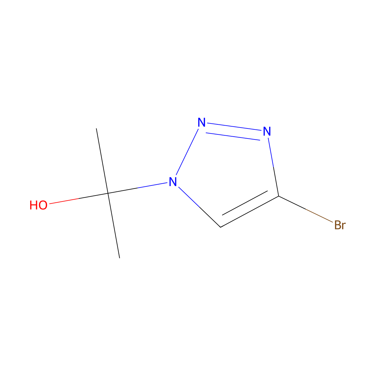 4-Bromo-1-(1-hydroxy-1-methylethyl)-1,2-3-triazine molecular structure, CAS 1643563-25-0