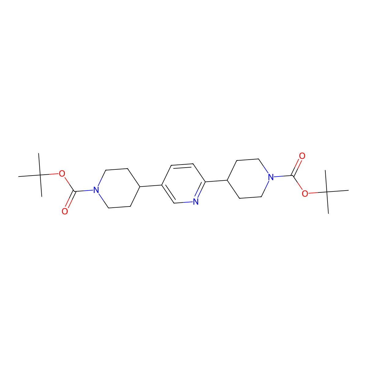 2,5-DI(N-Boc-piperidin-4-YL)pyridine molecular structure, CAS 1643564-40-2