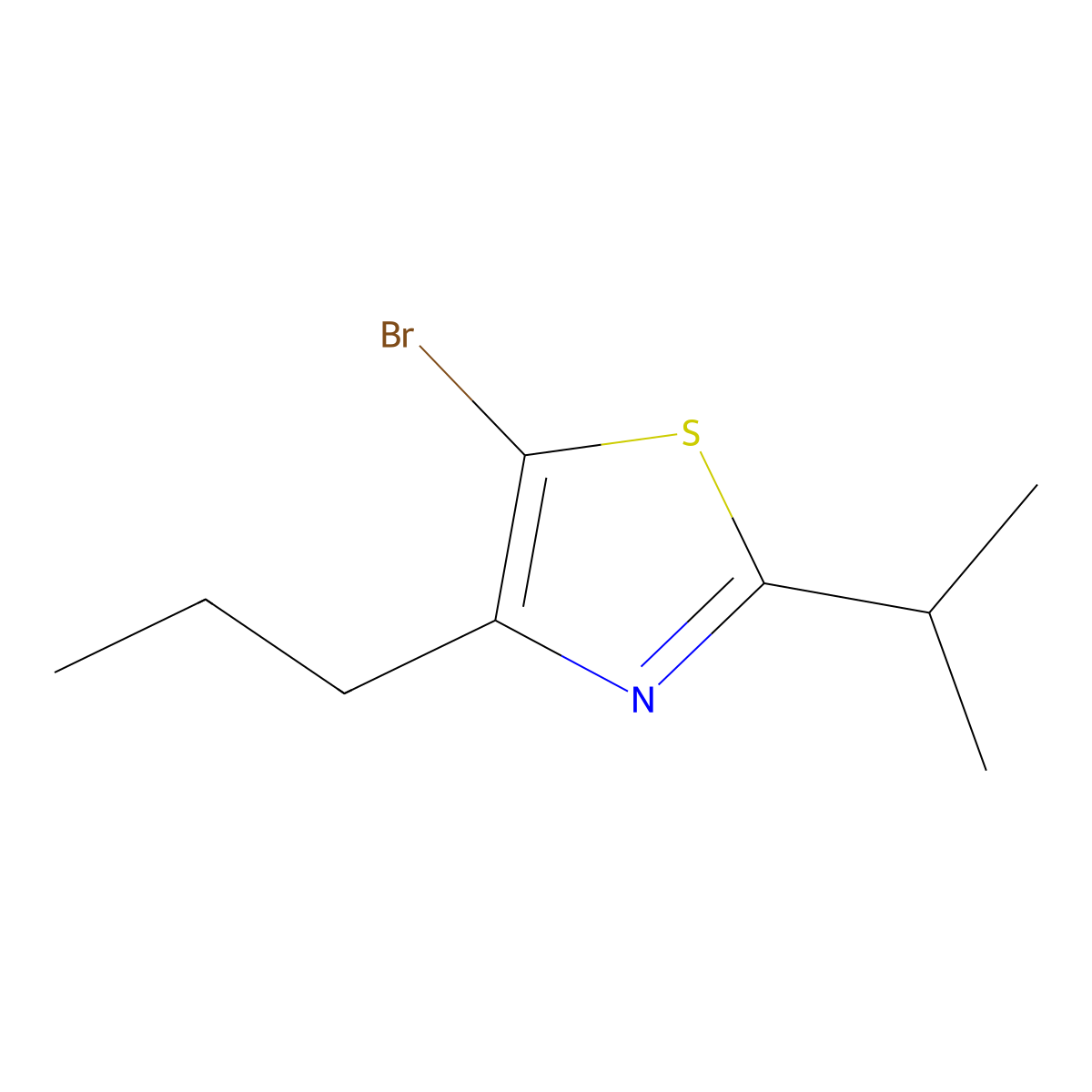 5-Bromo-4-(n-propyl)-2-(iso-propyl)thiazole molecular structure, CAS 1643564-48-0