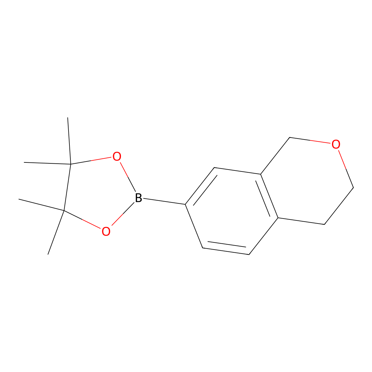 2-(3,4-dihydro-1H-2-benzopyran-7-yl)-4,4,5,5-tetramethyl-1,3,2-dioxaborolane molecular structure, CAS 1643572-75-1
