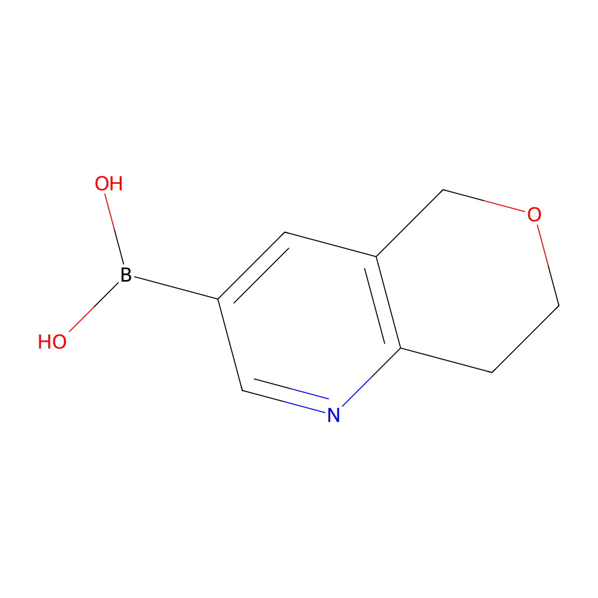 7,8-Dihydro-5H-pyrano[4,3-B]pyridine-3-boronic acid molecular structure, CAS 1643572-83-1