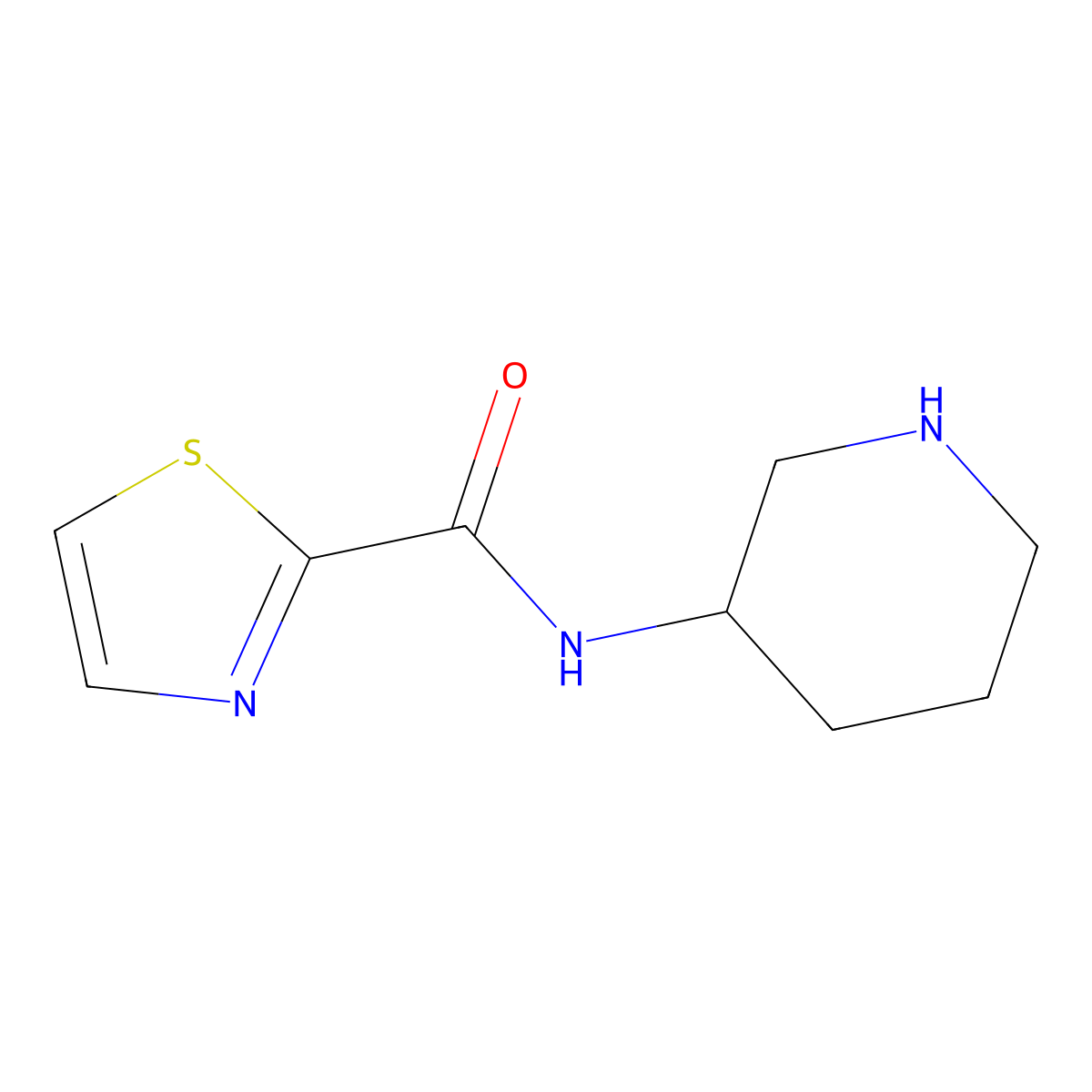 (R)-N-(piperidin-3-yl)thiazole-2-carboxamide molecular structure, CAS 1643574-20-2