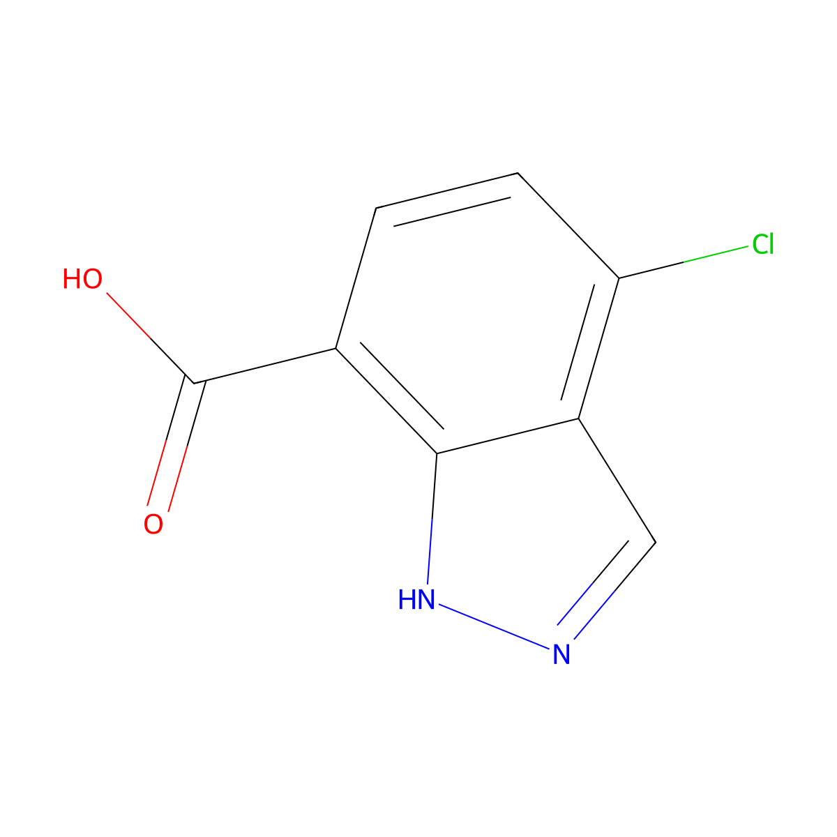 4-Chloro-1H-indazole-7-carboxylic acid molecular structure, CAS 1643574-26-8