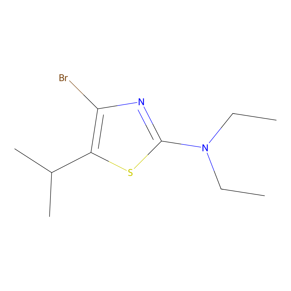 4-Bromo-5-(iso-propyl)-2-(diethylamino)thiazole molecular structure, CAS 1643575-44-3