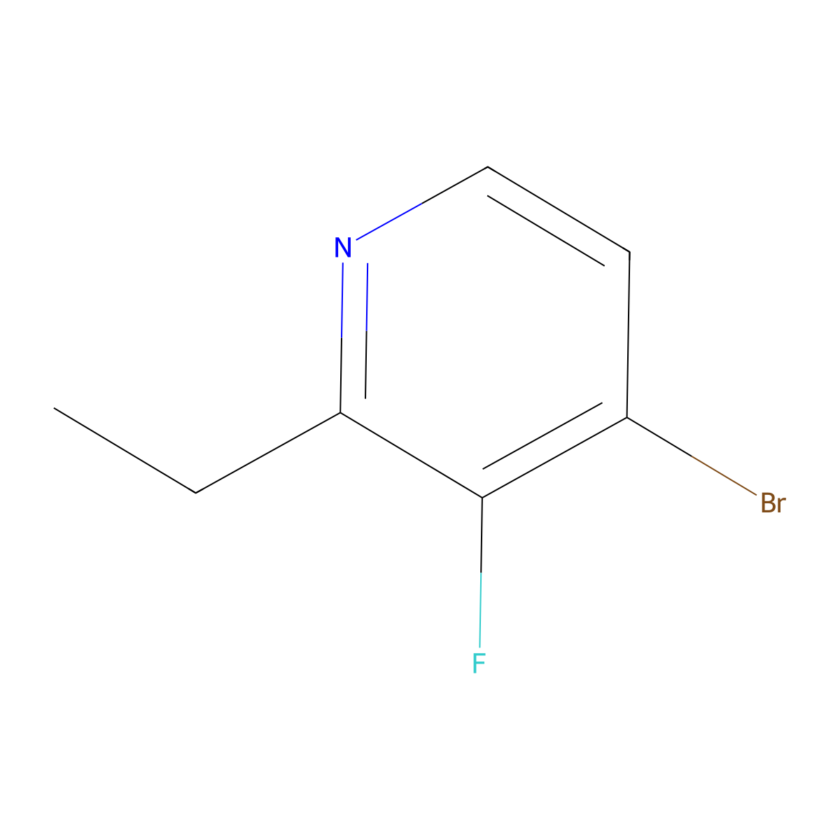 4-Bromo-3-fluoro-2-ethylpyridine molecular structure, CAS 1643575-99-8