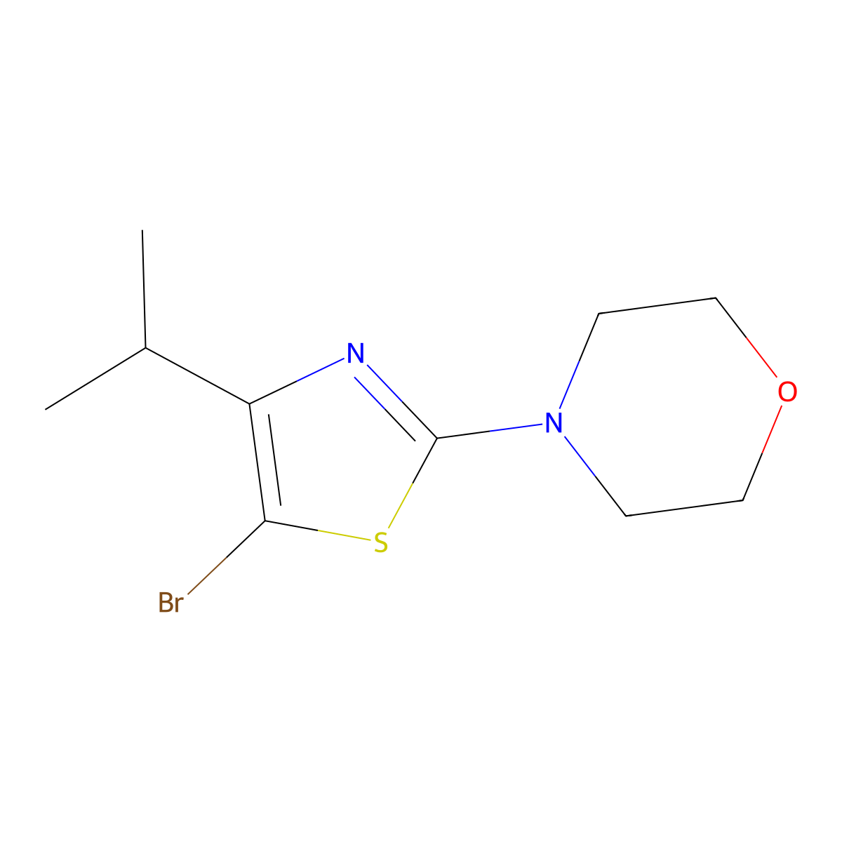 5-Bromo-4-(iso-propyl)-2-(morpholino)thiazole molecular structure, CAS 1643576-18-4