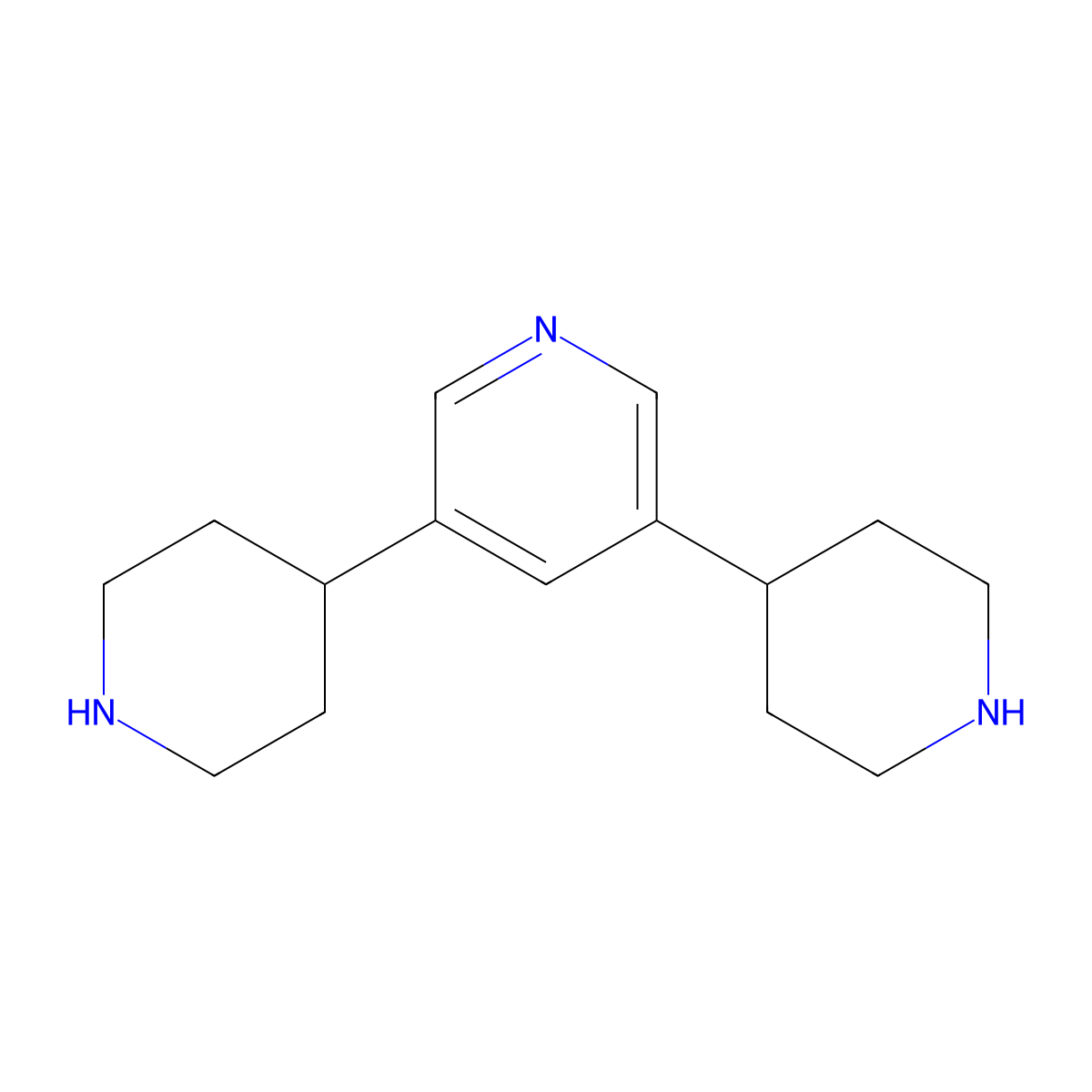 3,5-DI(Piperidin-4-YL)pyridine molecular structure, CAS 1643576-50-4