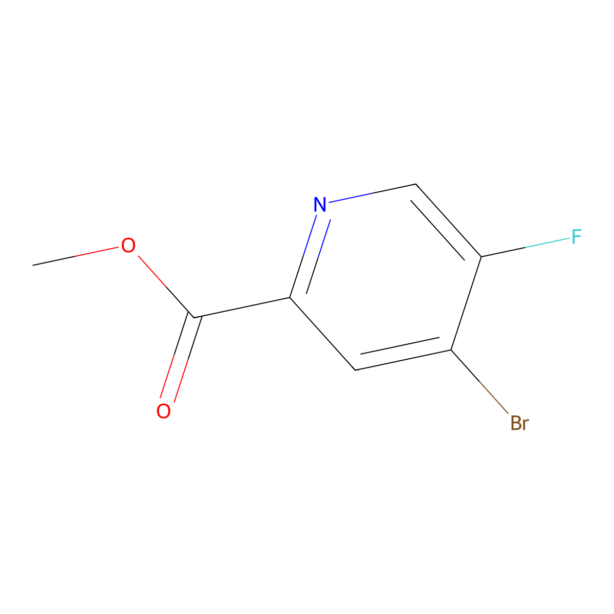 Methyl 4-bromo-5-fluoropicolinate molecular structure, CAS 1643576-69-5