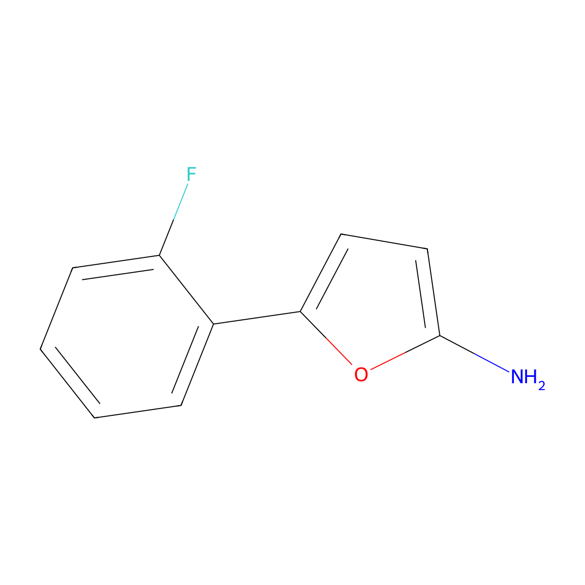 2-Amino-5-(2-fluorophenyl)furan molecular structure, CAS 1643577-06-3